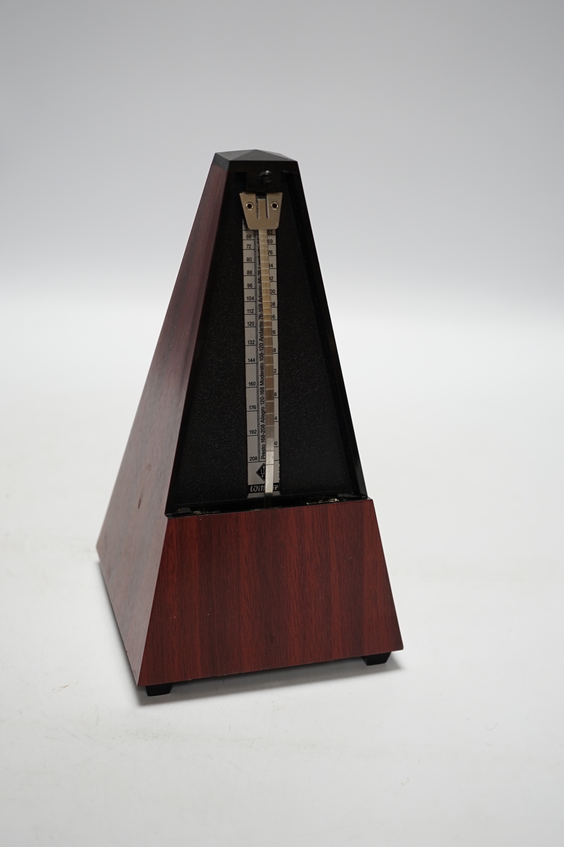 A 19th century English violin, bears hand written paper label, a modern Stentor violin and a metronome